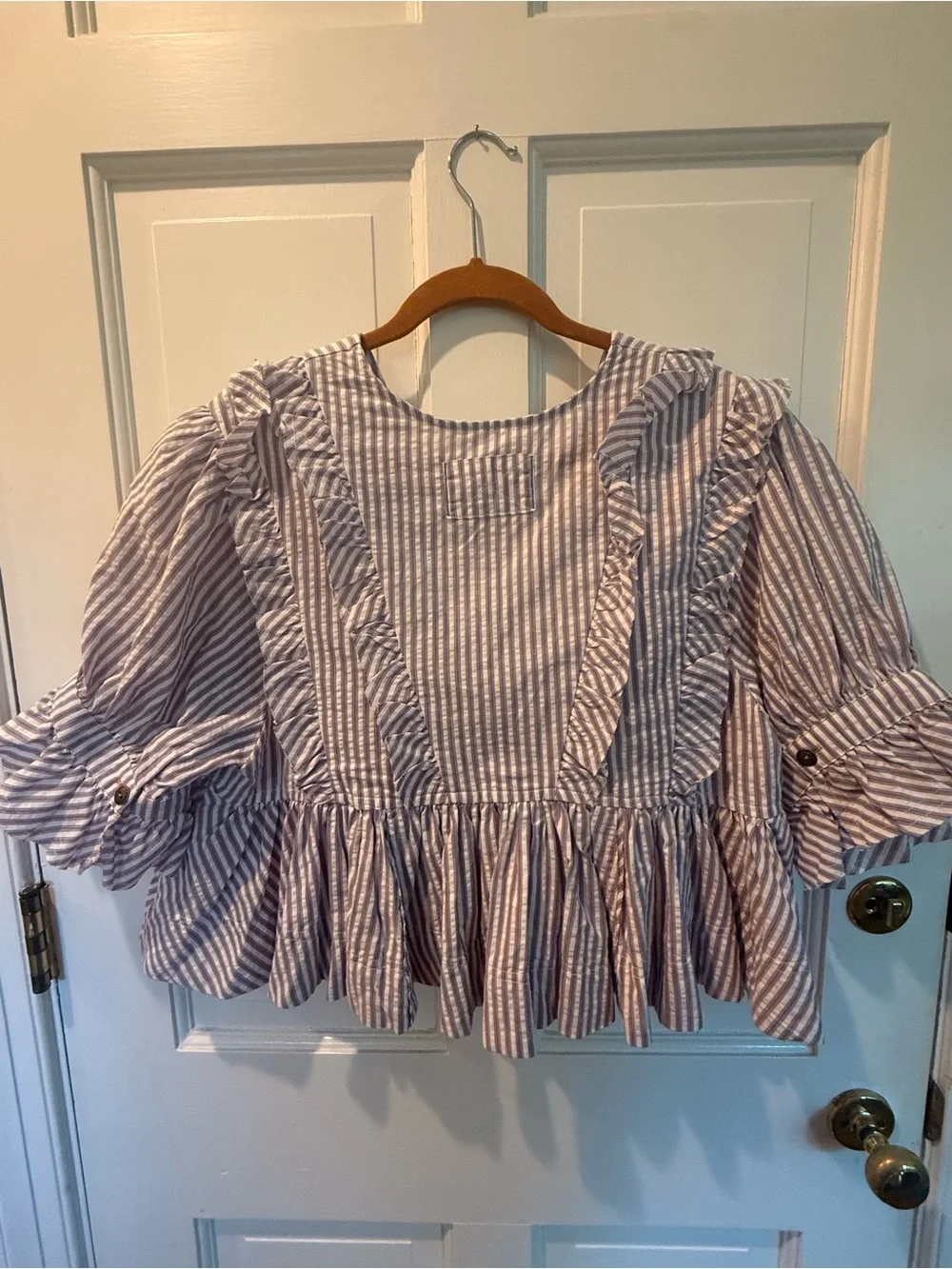 NWT Free People Miley Cotton Top Lavender  Size Medium